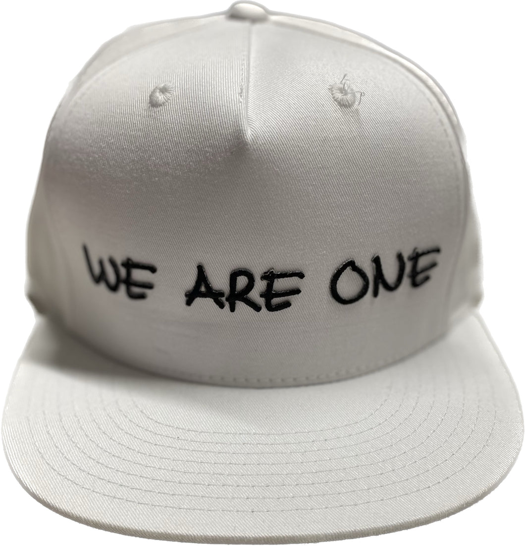 We Are One White and Black Snap Back