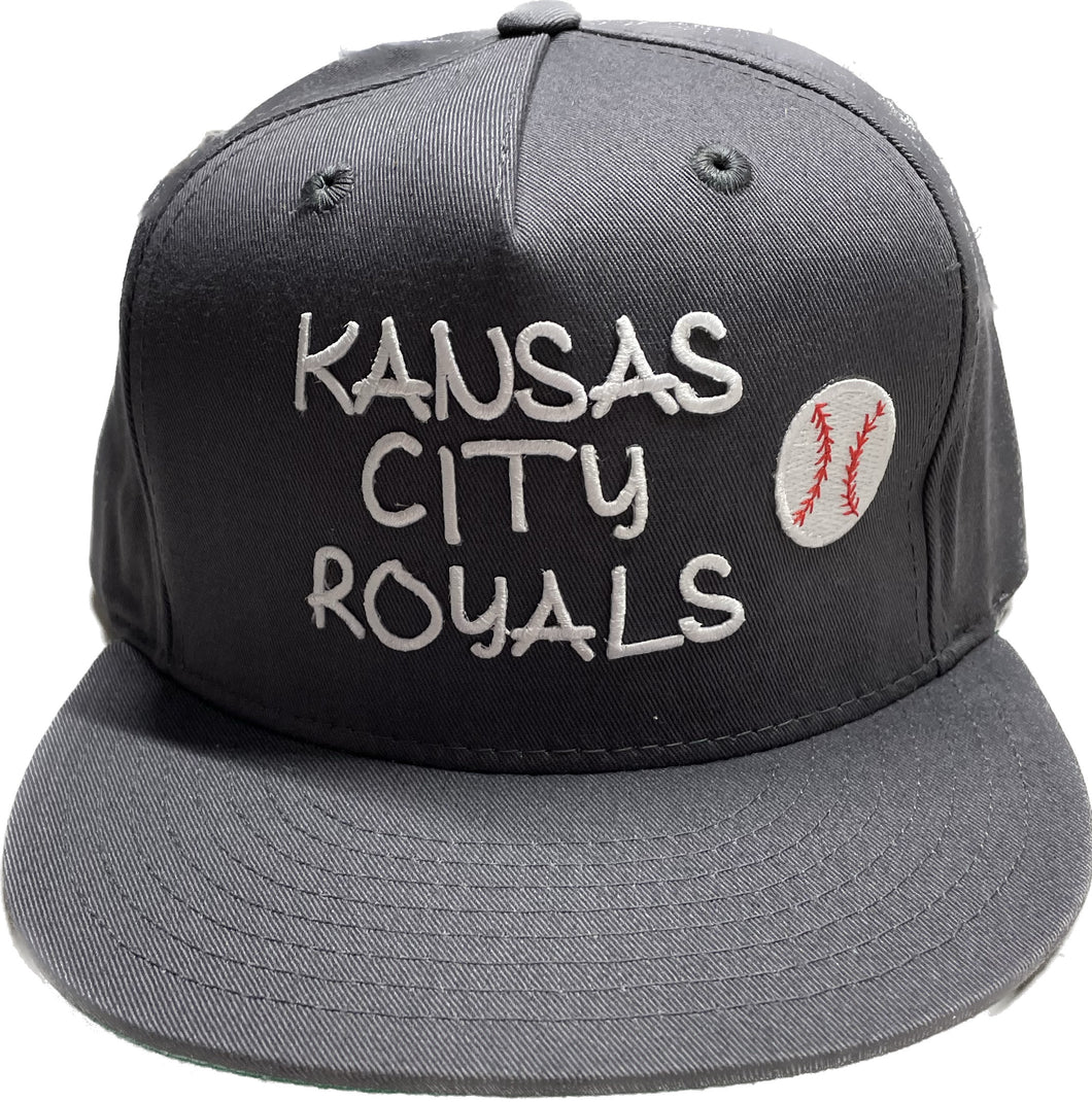 Kansas City Royals Gray and White Snap Back