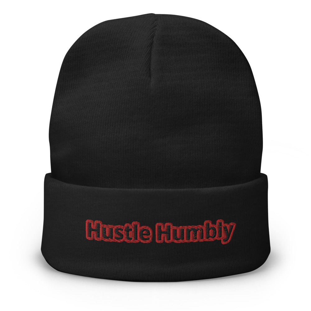 Embroidered Hustle Humbly apparel Beanie